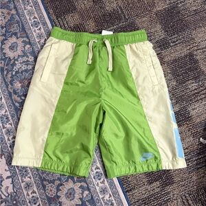 Nike Lime and Off-White Athletic Shorts